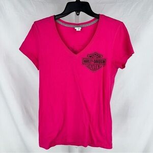Harley Davidson Women’s Wildhorse Bend Oregon Pink T Shirt Size S